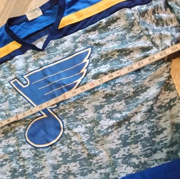 St Louis Blues NHL Hockey Match Up X Large SGA Military Digital Camo Jersey - Picture 3 of 6